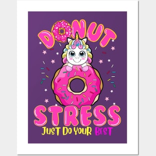 Unicorn Donut Stress Do You Best Posters and Art